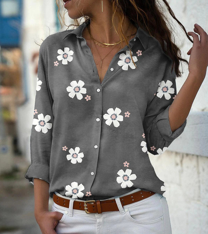 Susannah floral print relaxed shirt blouse – image 12