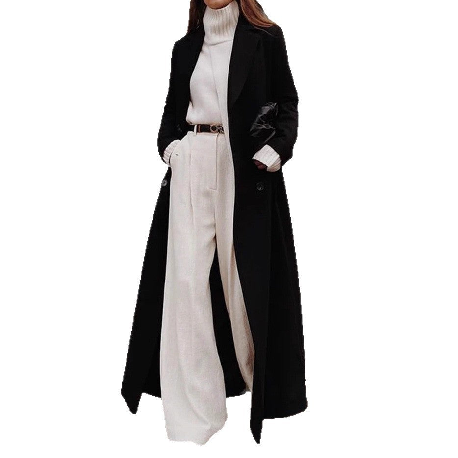 Juliet longline coat in burgundy