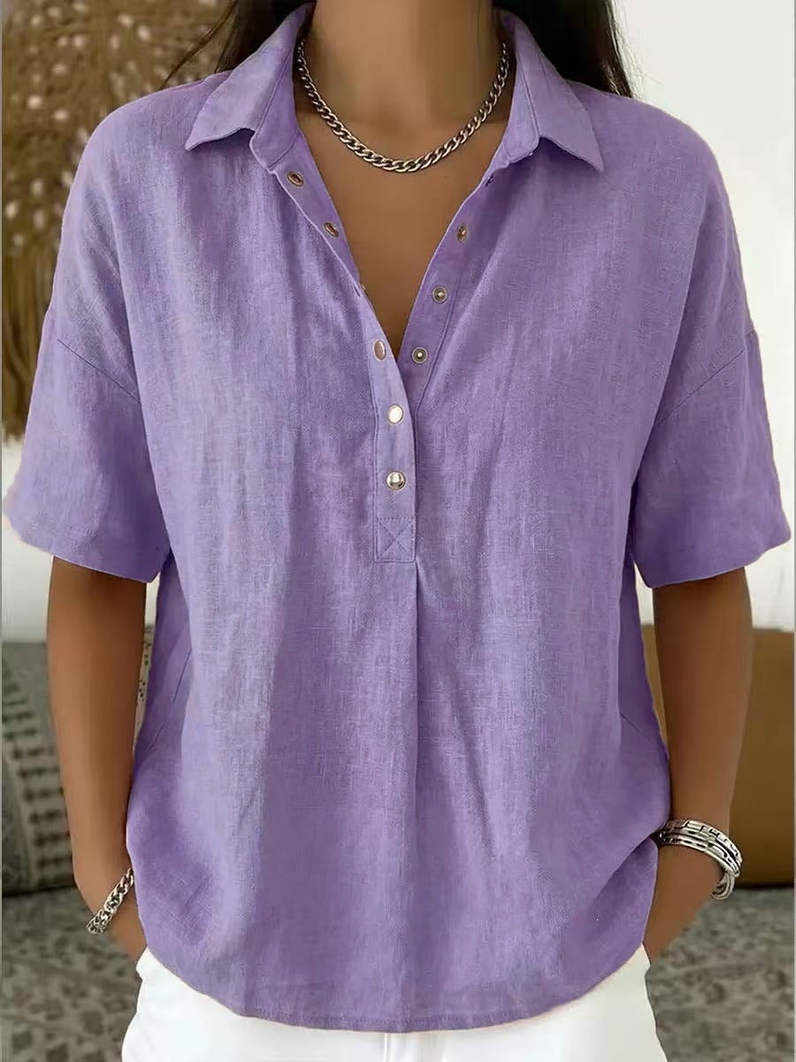 Daphne Elegant V Neck Blouse - image 11