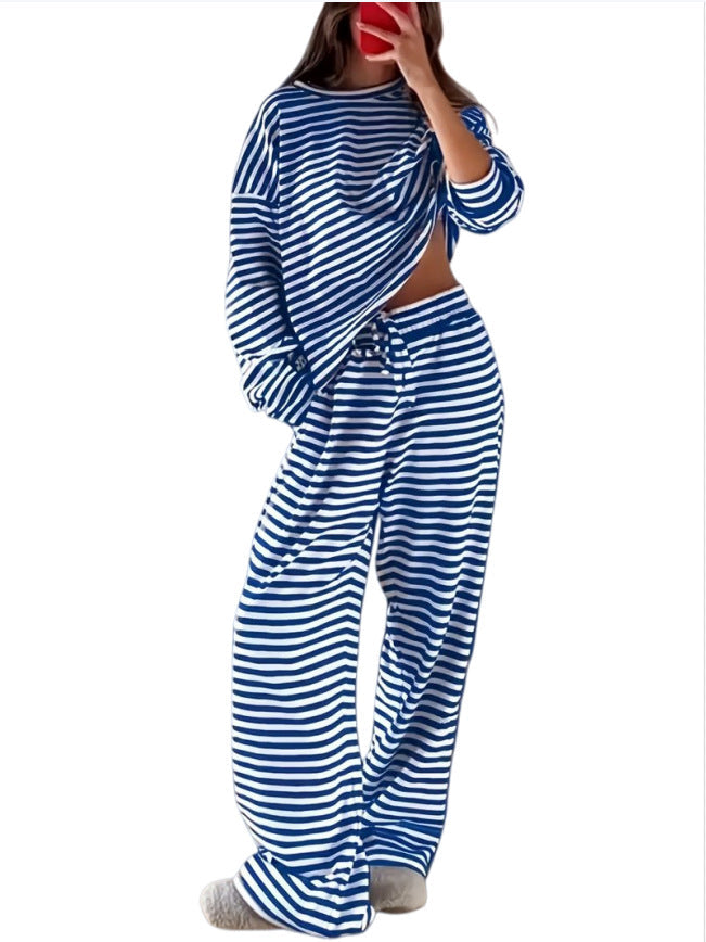 Nadege striped lounge set with wide leg trousers – image 7