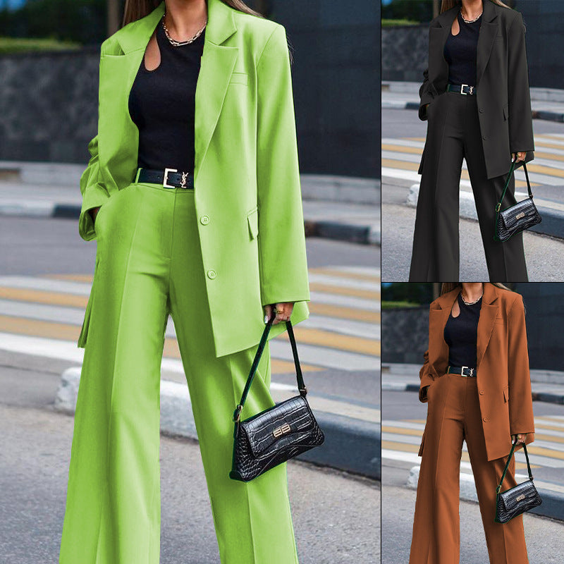 Ghislaine oversized blazer and elastic waist trouser set