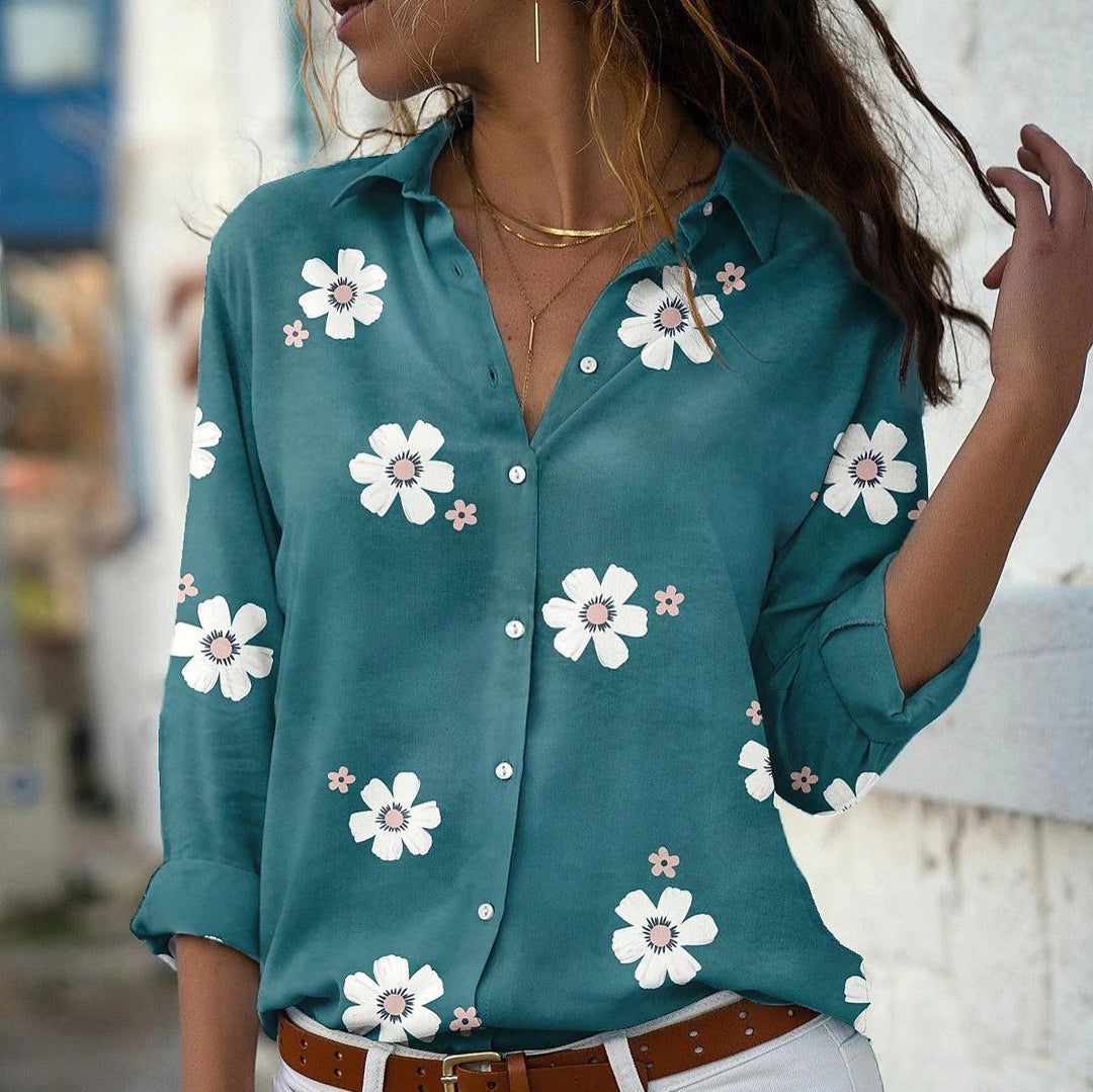 Susannah floral print relaxed shirt blouse – image 7