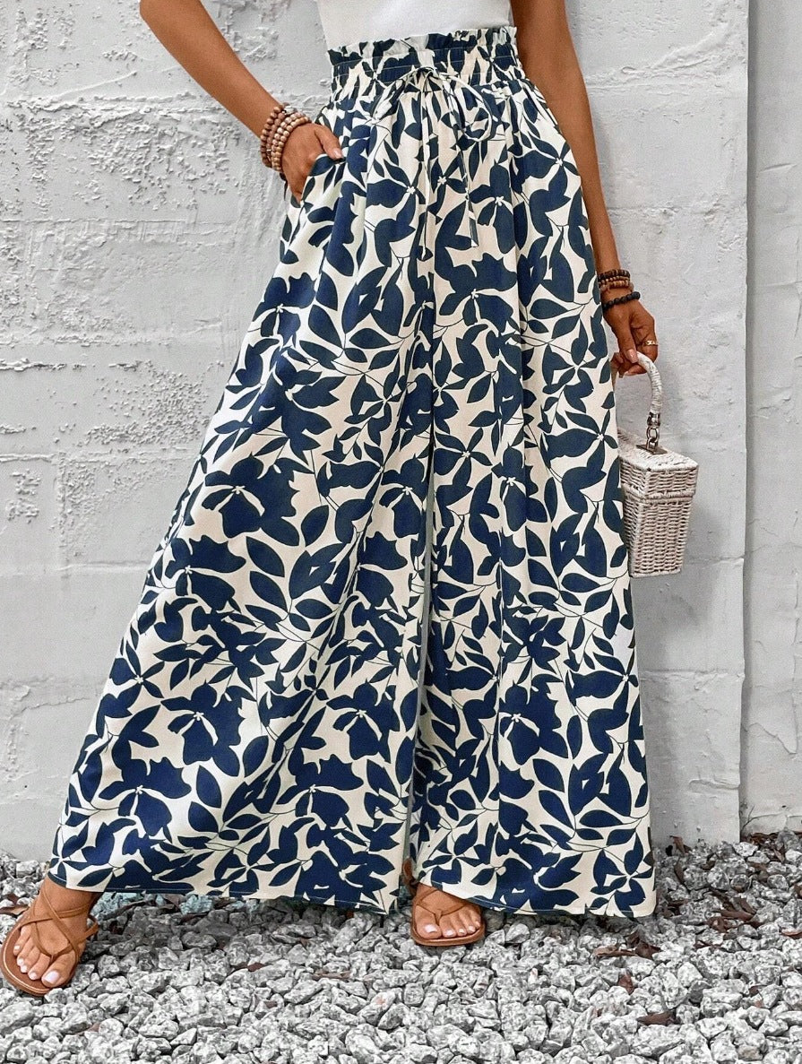 Gudrun high waist flowing wide leg trousers – image 2