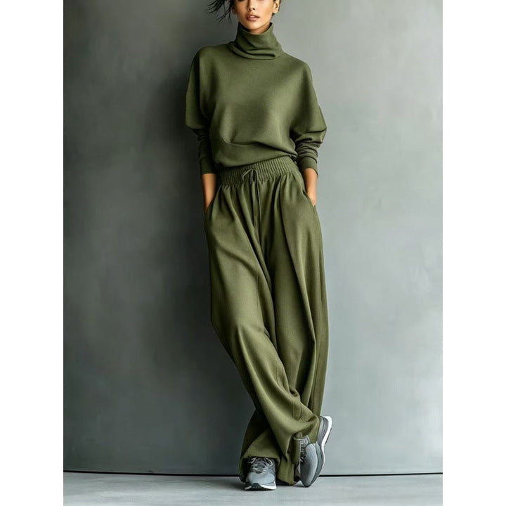 Aude roll neck knit lounge set with palazzo trousers – image 6