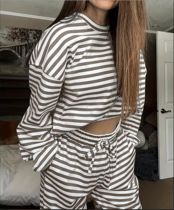 Nadege striped lounge set with wide leg trousers – image 10