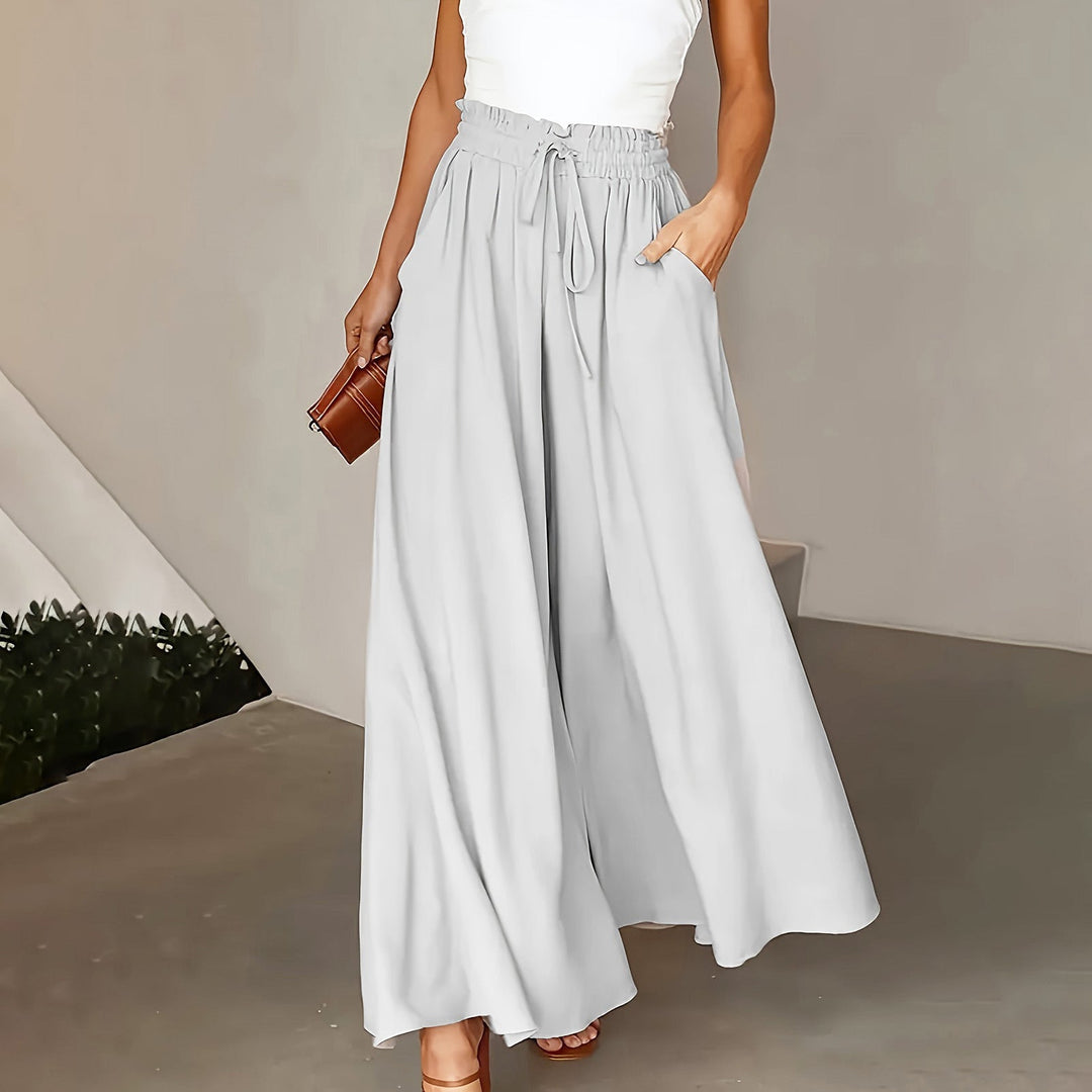 Gudrun high waist flowing wide leg trousers – image 16