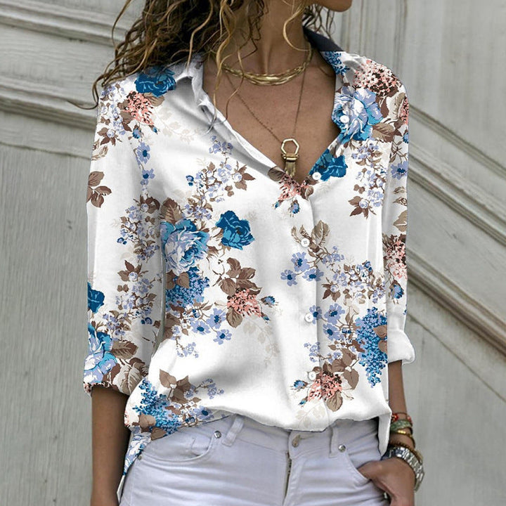 Susannah floral print relaxed shirt blouse – image 4