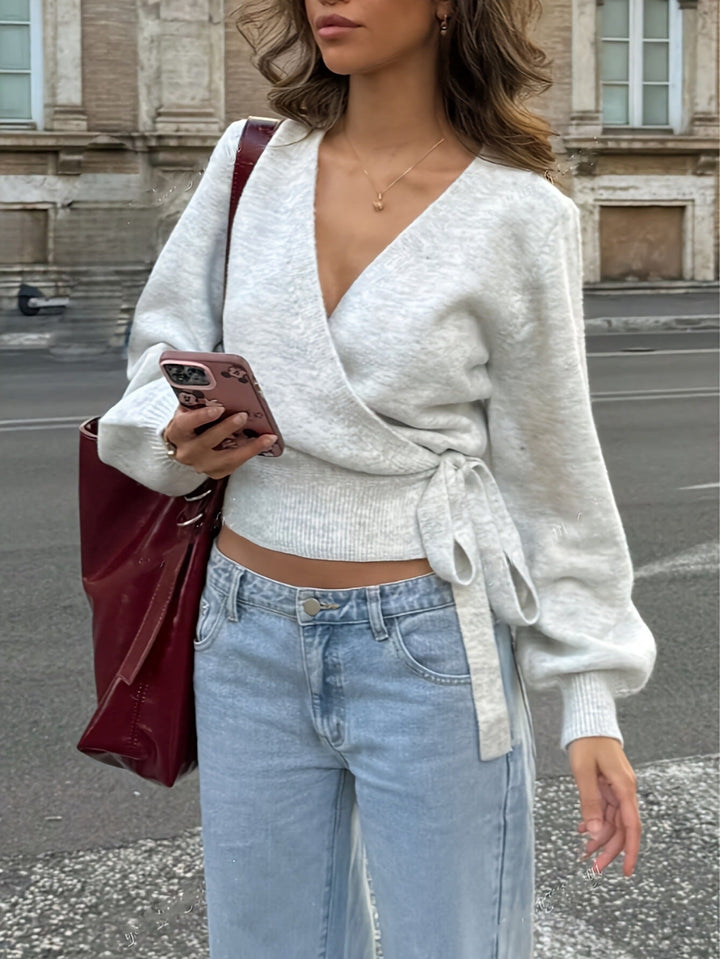 Isolde | Elegant Belted Wrap Cardigan