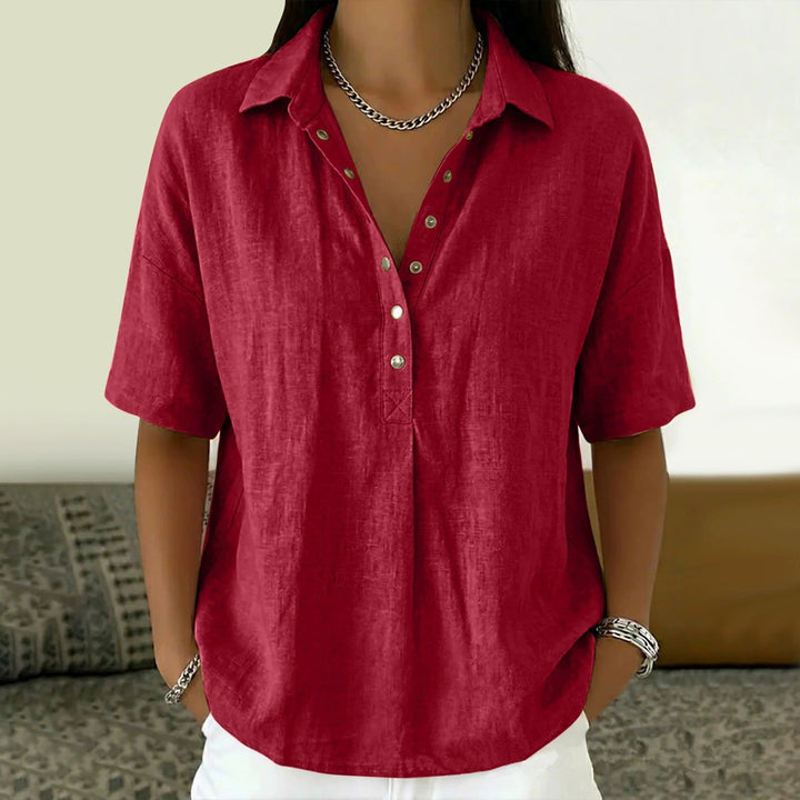 Daphne Elegant V Neck Blouse - image 9