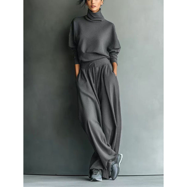 Aude roll neck knit lounge set with palazzo trousers – image 8