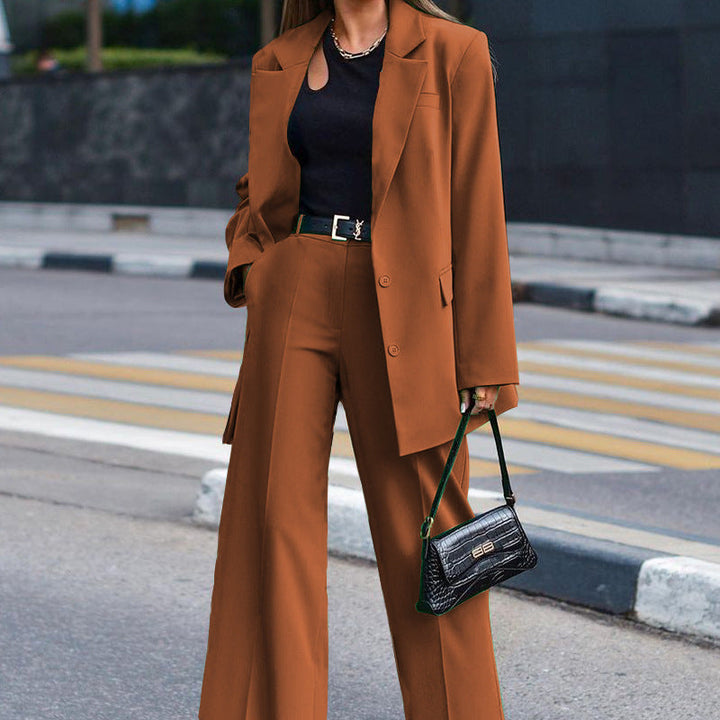 Ghislaine oversized blazer and elastic waist trouser set – image 8
