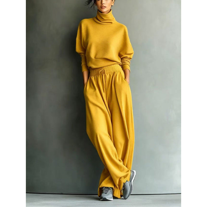 Aude roll neck knit lounge set with palazzo trousers – image 9