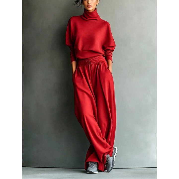 Aude roll neck knit lounge set with palazzo trousers – image 12
