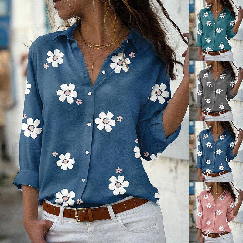 Susannah floral print relaxed shirt blouse