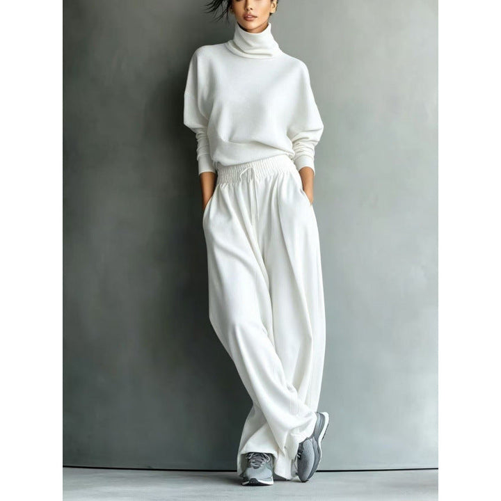 Aude roll neck knit lounge set with palazzo trousers – image 10