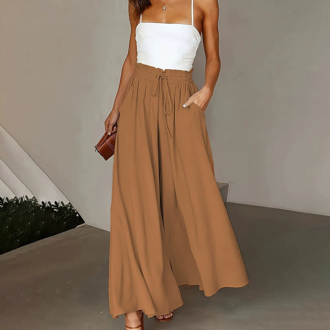 Gudrun high waist flowing wide leg trousers – image 18