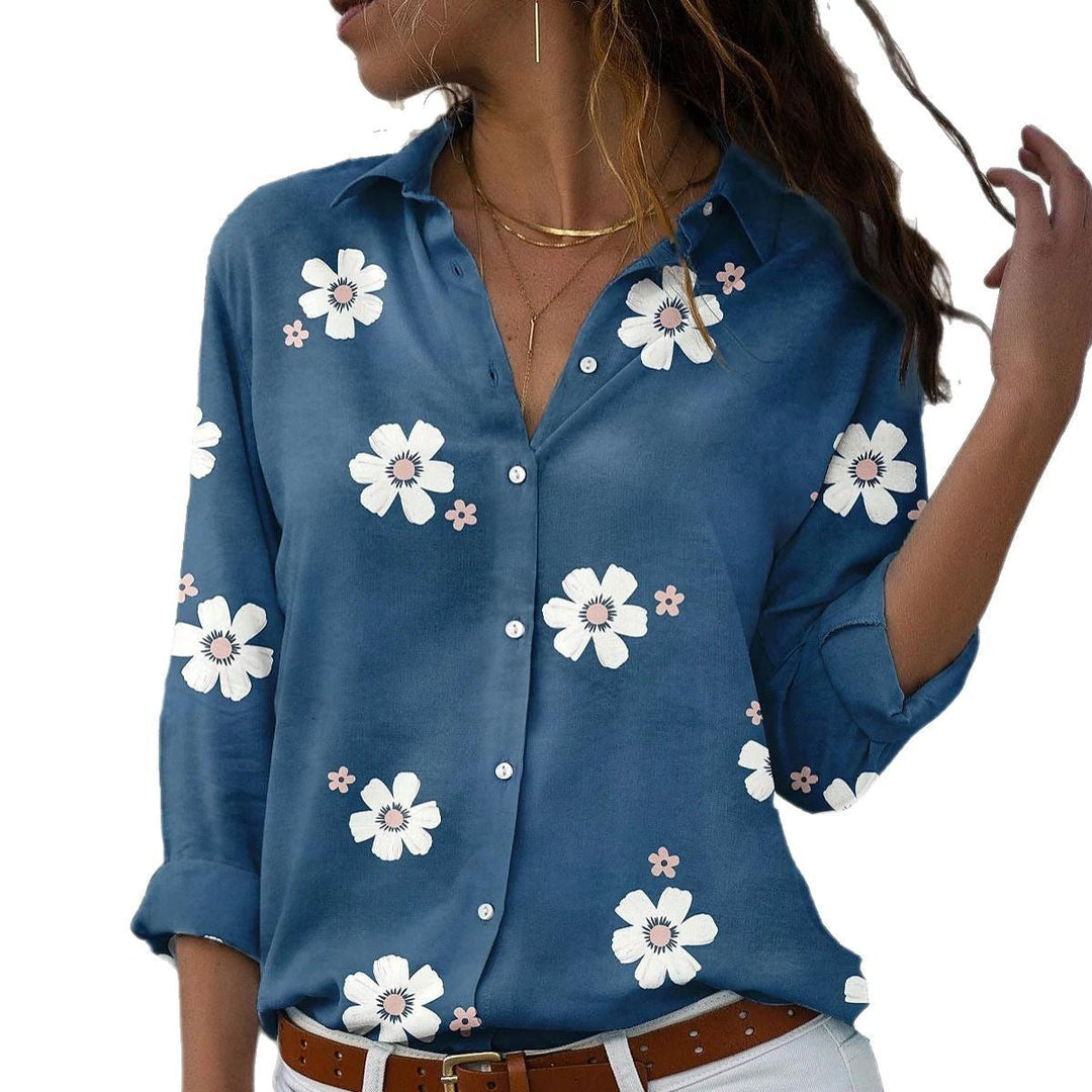 Susannah floral print relaxed shirt blouse – image 9