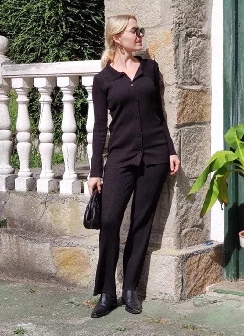 Marged three piece fine knit lounge set – image 7