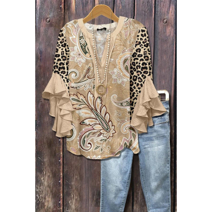 Agatha ruffle blouse with long sleeves