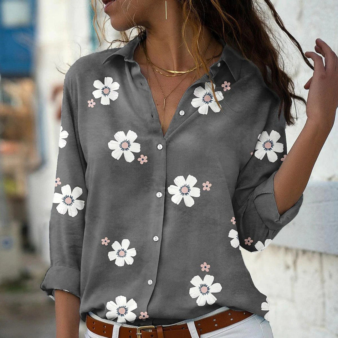 Susannah floral print relaxed shirt blouse – image 6