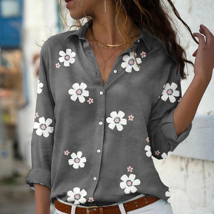 Susannah floral print relaxed shirt blouse – image 6