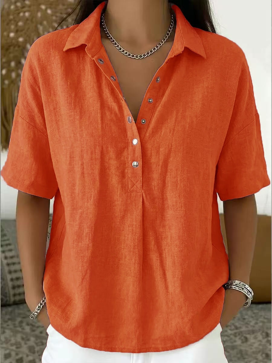 Daphne Elegant V Neck Blouse - image 8