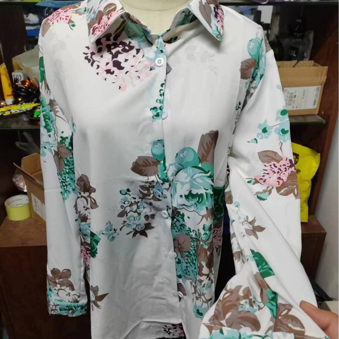 Susannah floral print relaxed shirt blouse – image 10
