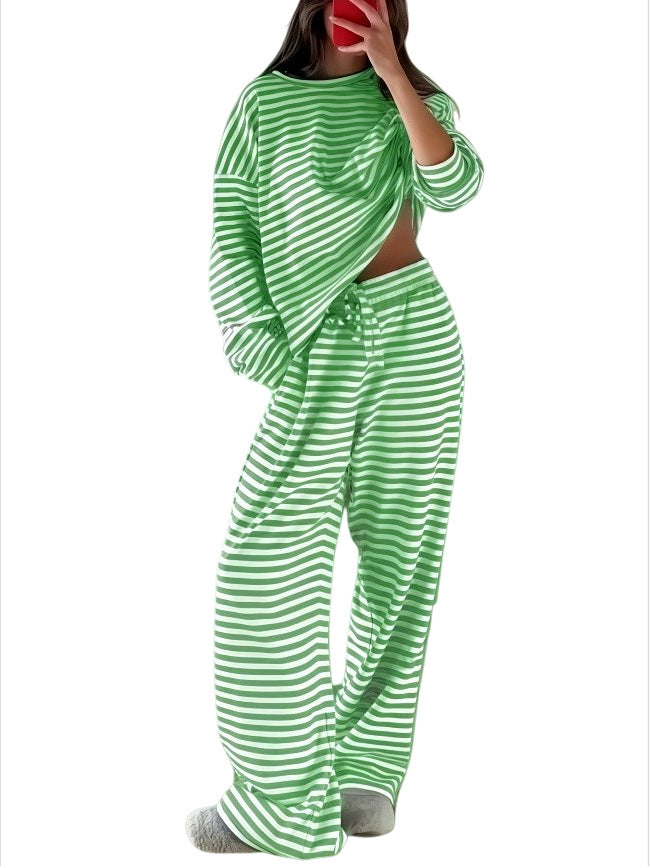 Nadege striped lounge set with wide leg trousers – image 8