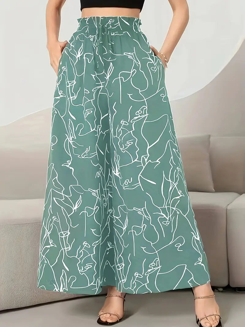 Gudrun high waist flowing wide leg trousers – image 6