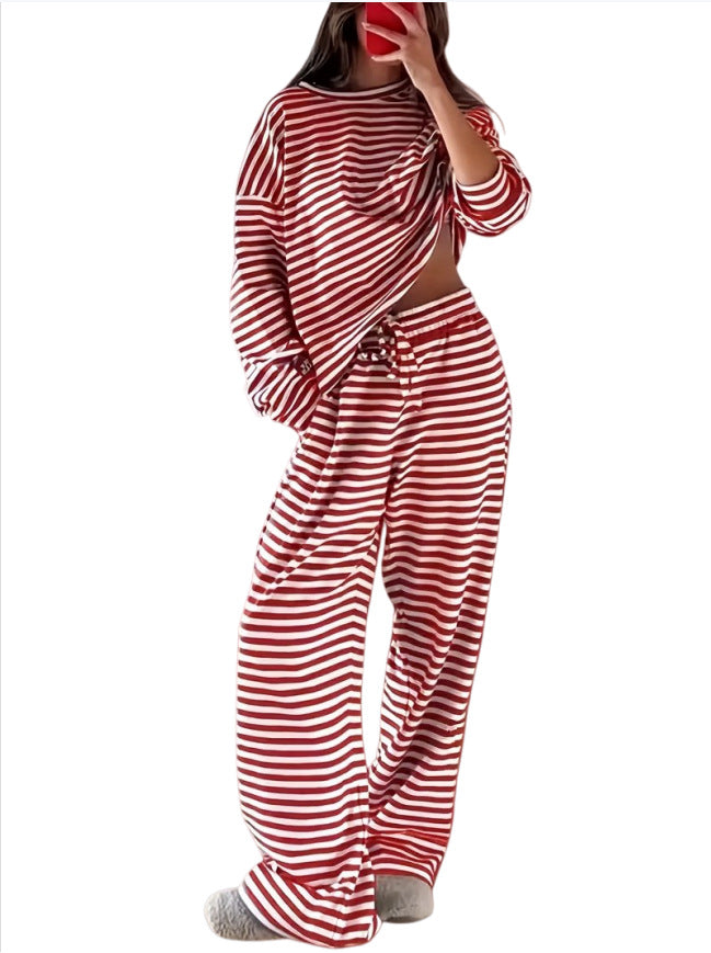 Nadege striped lounge set with wide leg trousers – image 11