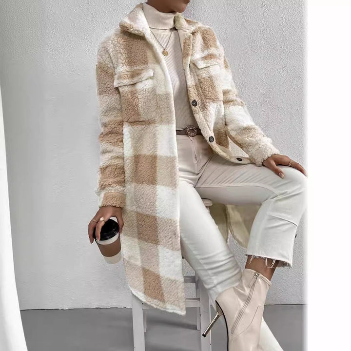 Klara long coat in coffee brown