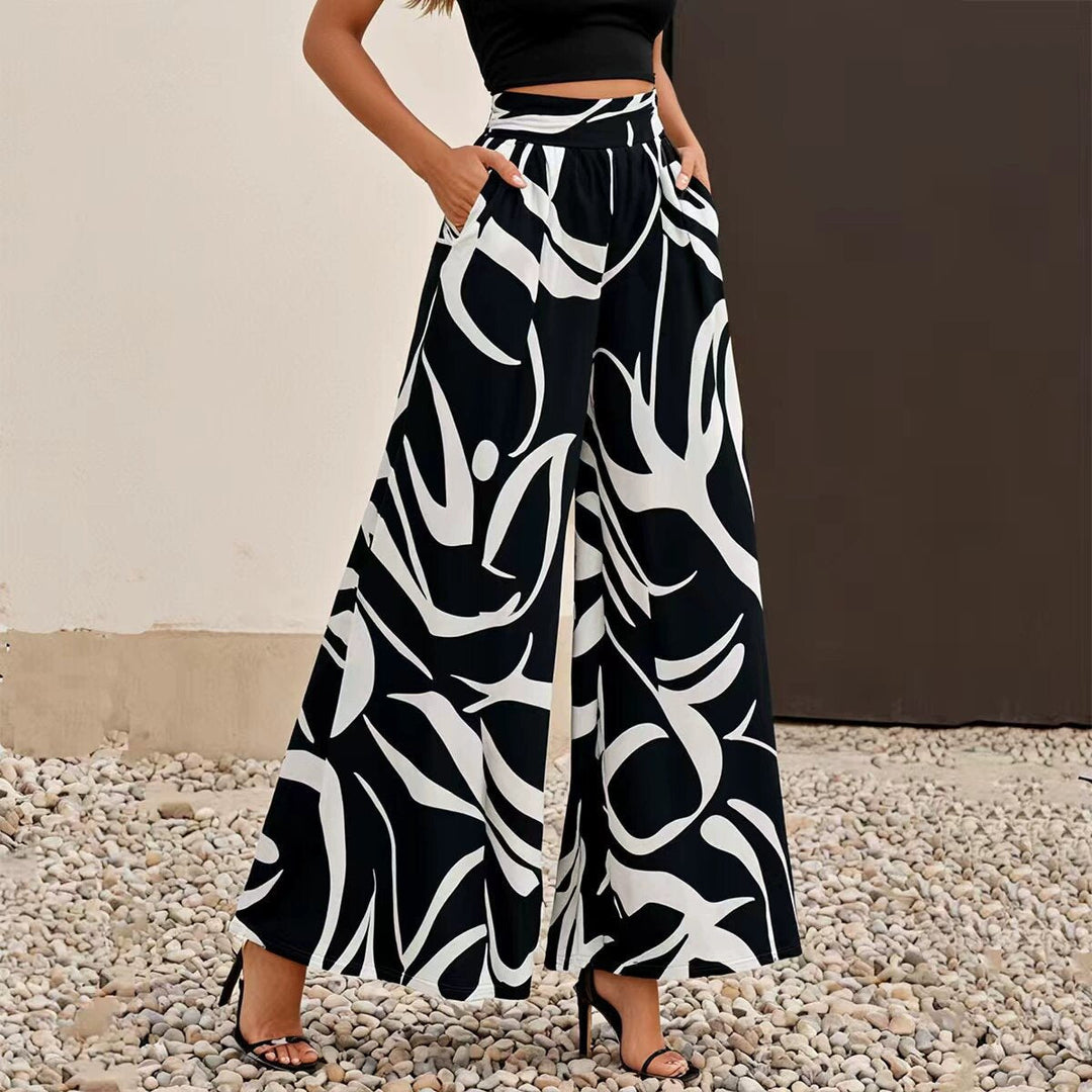 Gudrun high waist flowing wide leg trousers – image 7