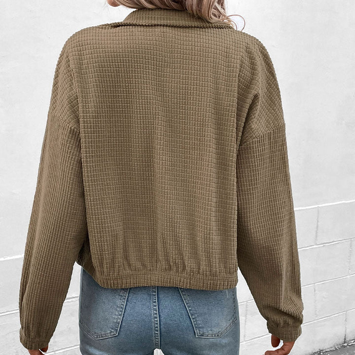 Cleo | Elegant Cropped Zip Up Jacket