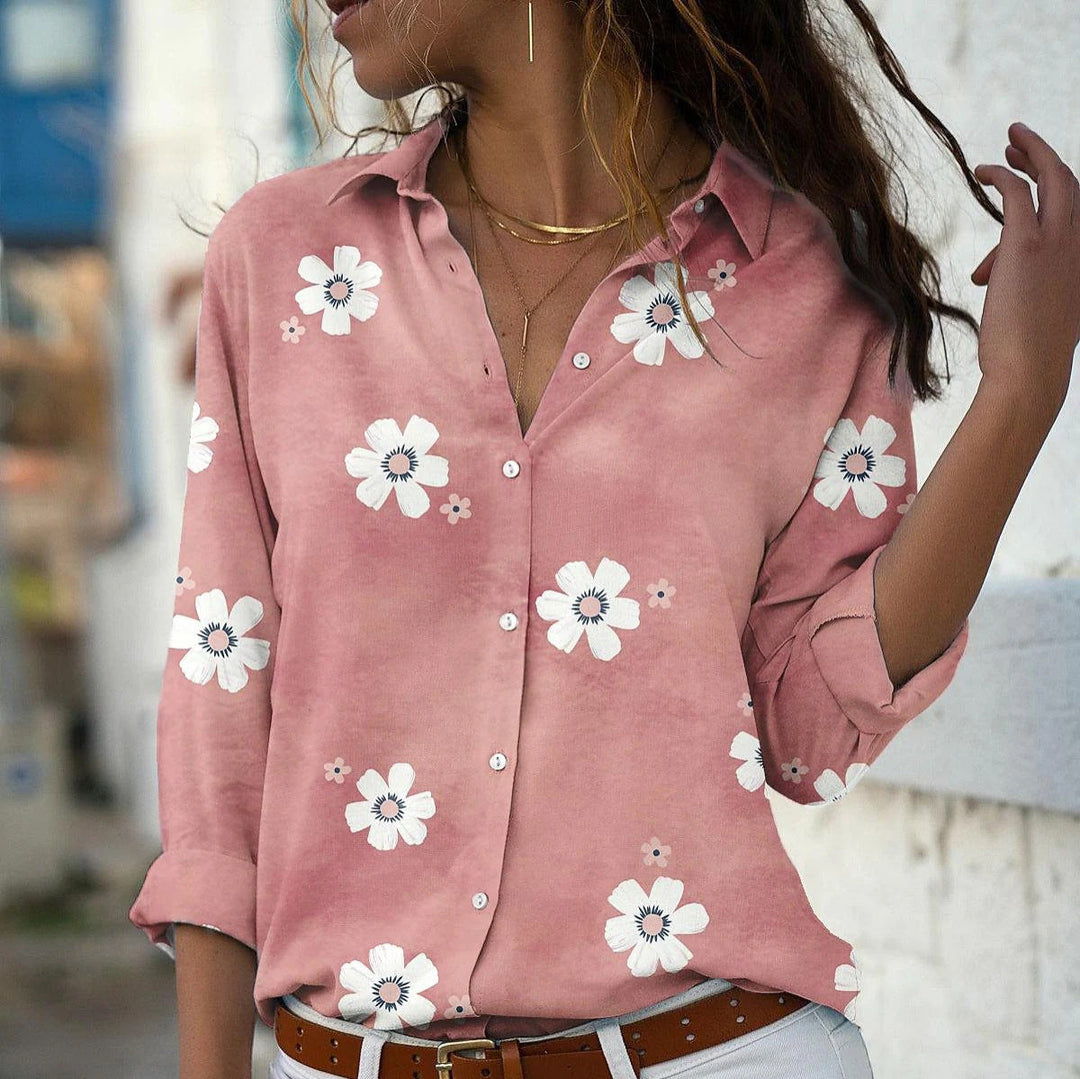 Susannah floral print relaxed shirt blouse – image 3