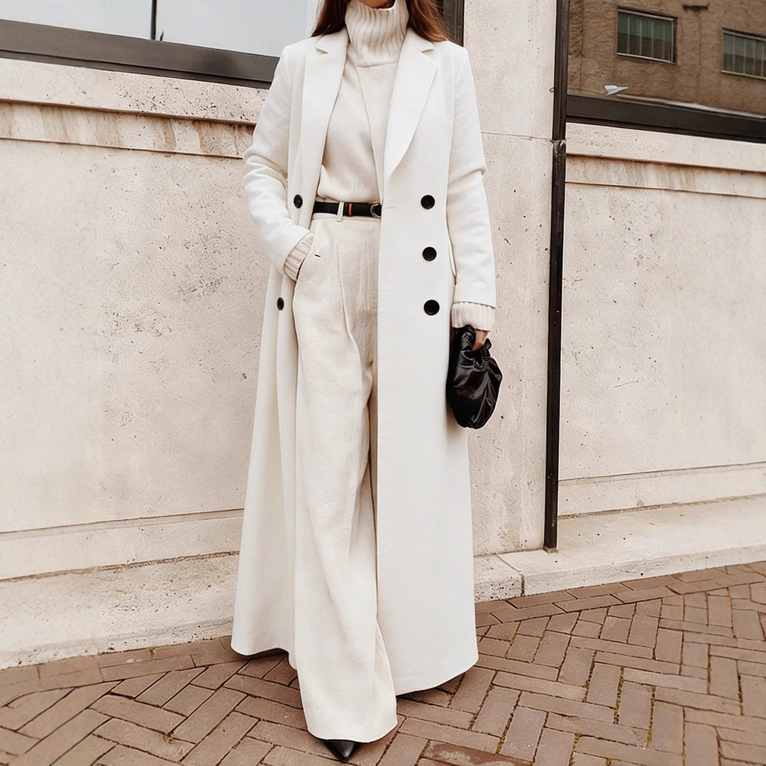 Juliet longline coat in black