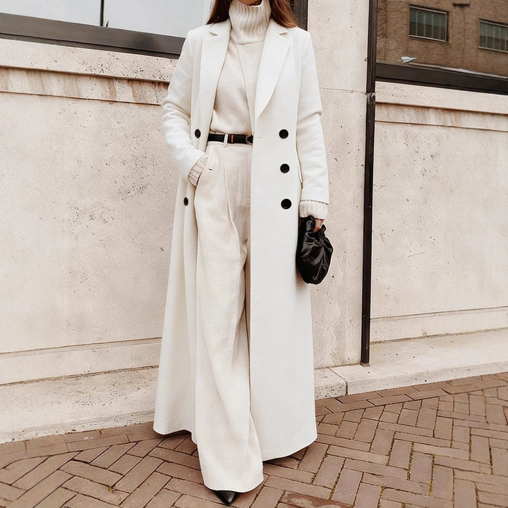 Juliet longline coat in black
