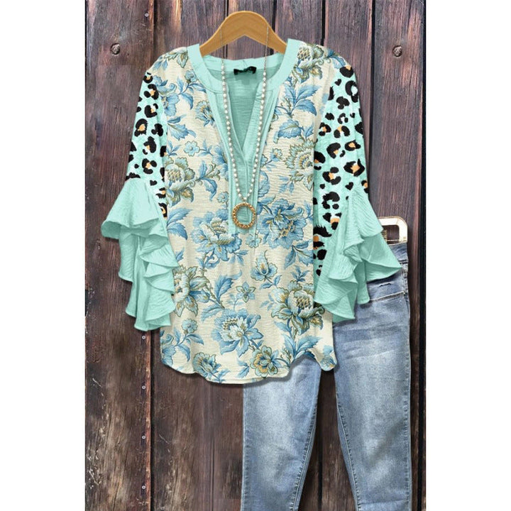 Agatha ruffle blouse with long sleeves