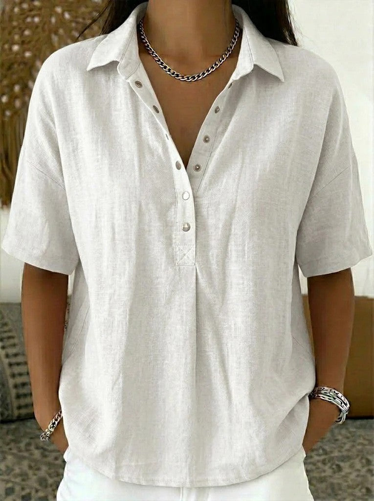 Daphne Elegant V Neck Blouse - image 7