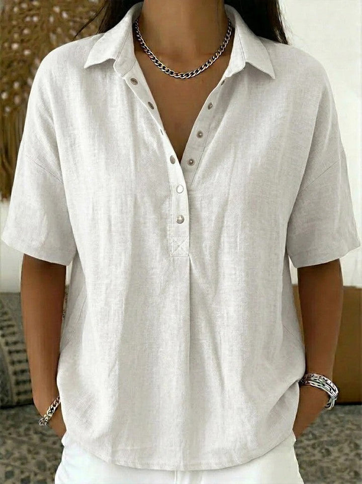 Daphne Elegant V Neck Blouse - image 7