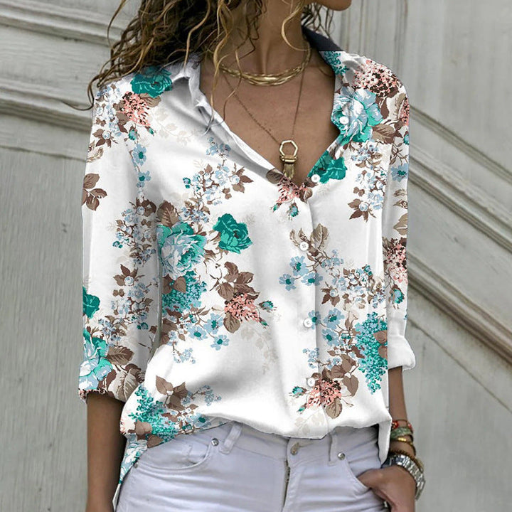 Susannah floral print relaxed shirt blouse – image 8