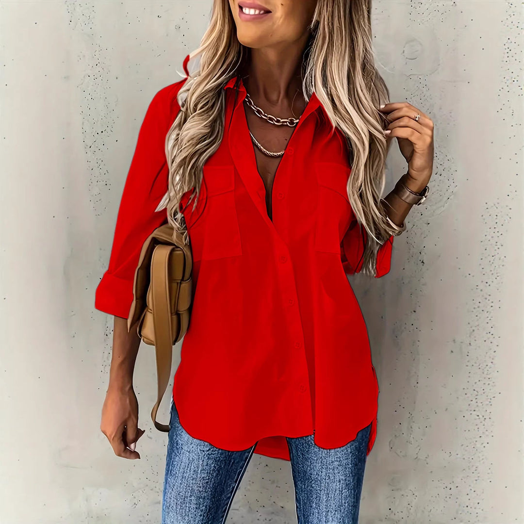 Seren Elegant Classic Long Sleeve Shirt - image 6