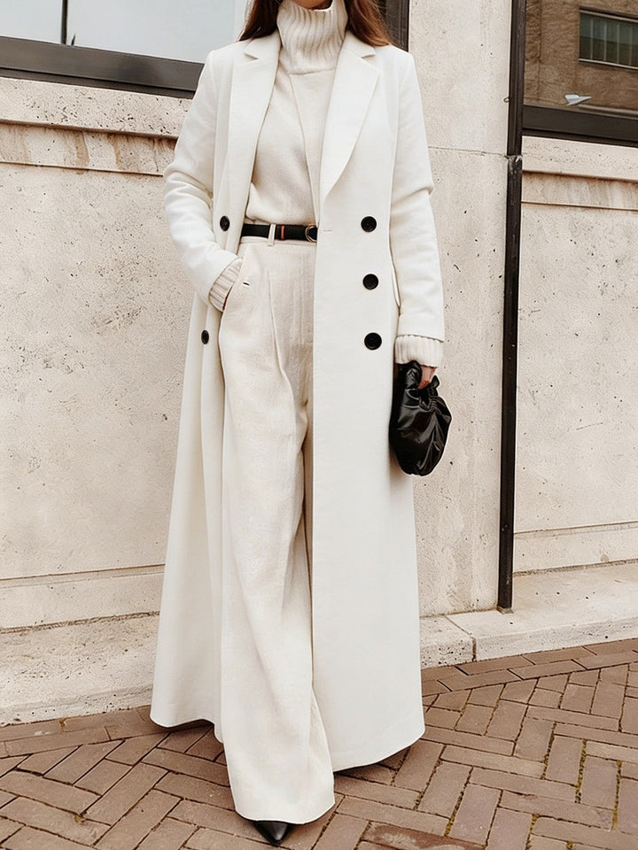 Juliet longline coat, back view