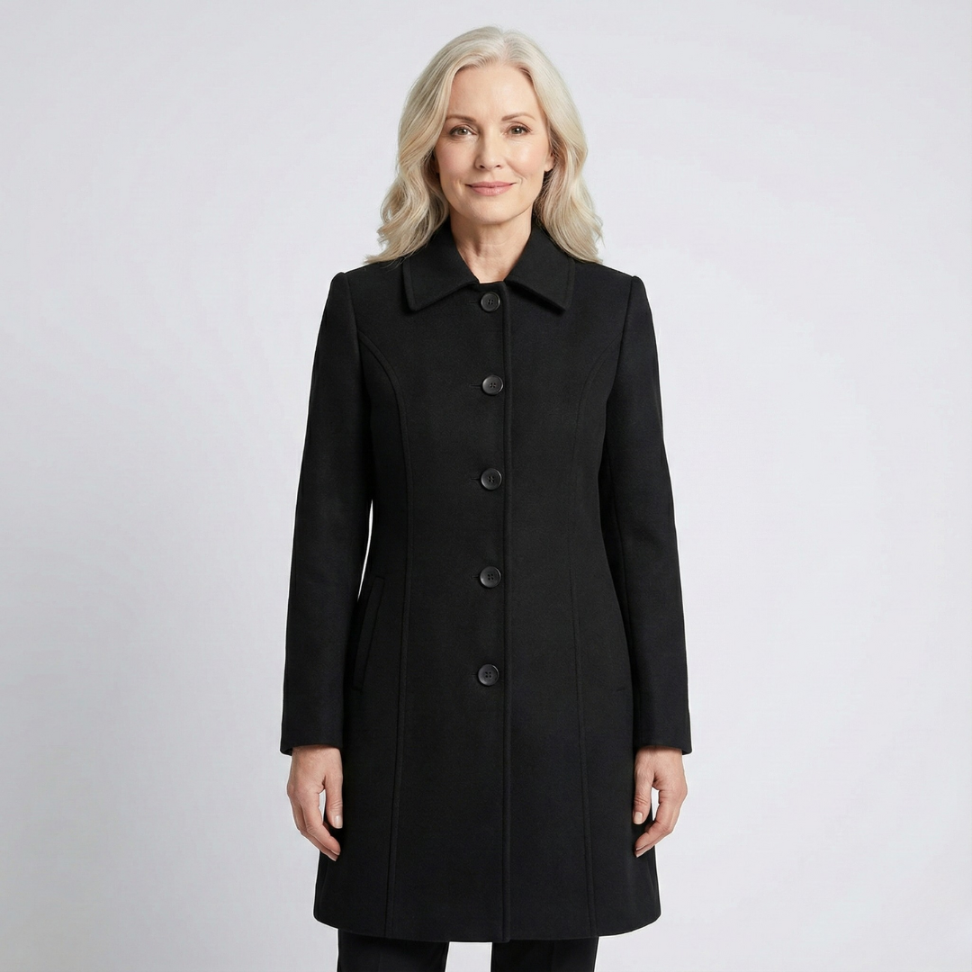 Lucinda Elegant Fit and Flare Button Front Coat - image 6