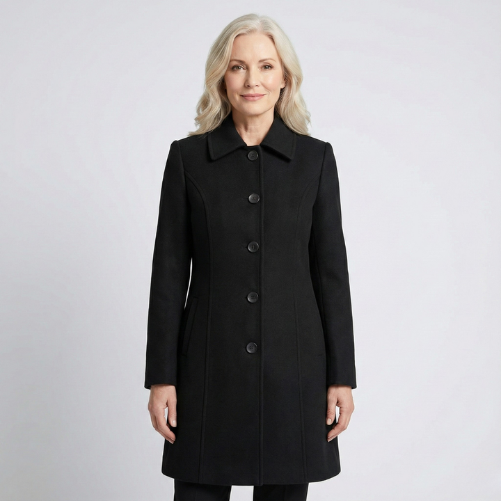 Lucinda Elegant Fit and Flare Button Front Coat - image 6