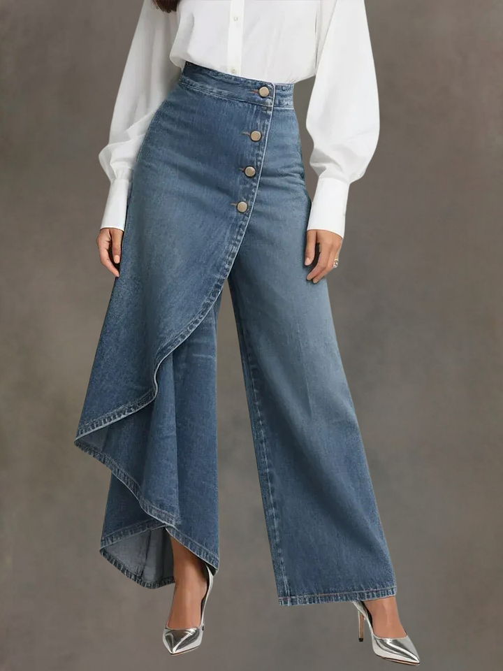Laura wrap front wide leg trousers – image 3