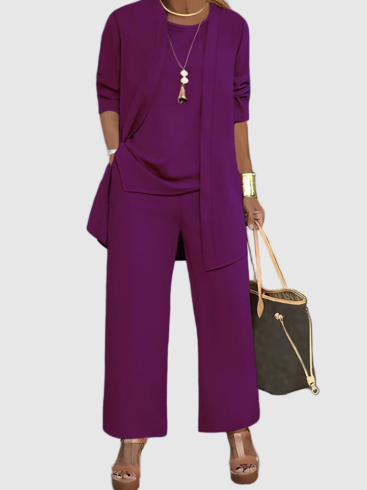 Sapphira three piece top cardigan and trouser set – image 10