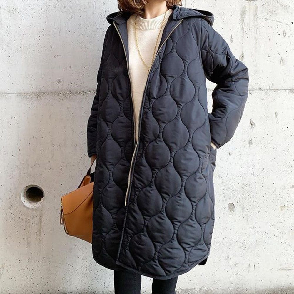 Renata oversized hooded quilted coat