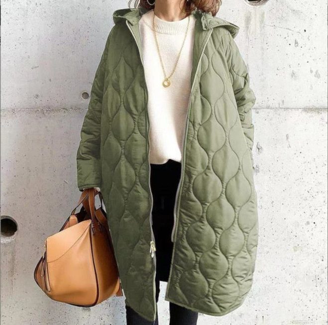 Renata oversized hooded quilted coat
