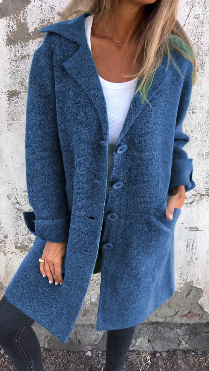 Eleanor oversized wool coat with wide collar