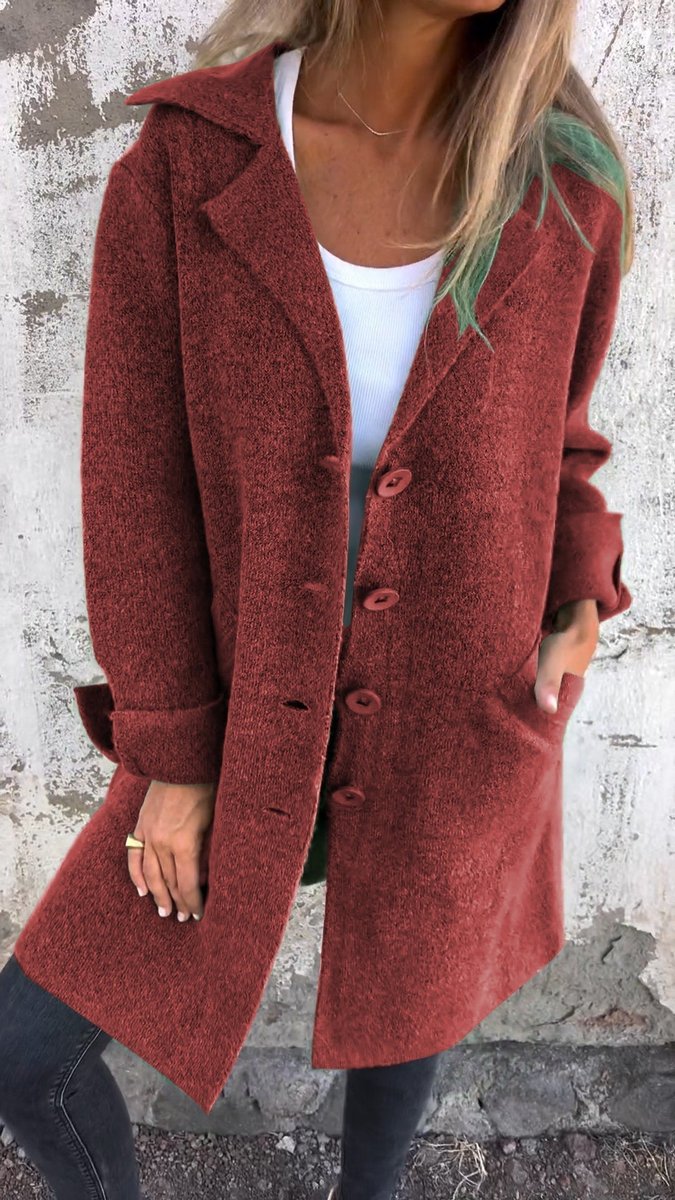 Eleanor oversized wool coat with wide collar